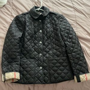 Black Burberry quilted jacket